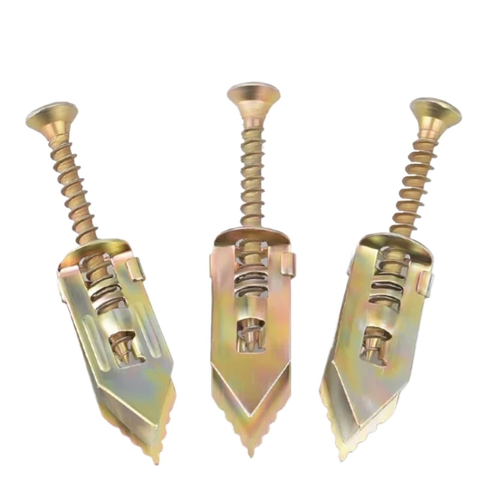 AYUWQZX Self Drilling Drywall Anchors with Screws Kit, Self-Drilling Drywall Anchor Kit 100/200 Pcs - Expansion Screws & Cavity Plugs(100pcs)
