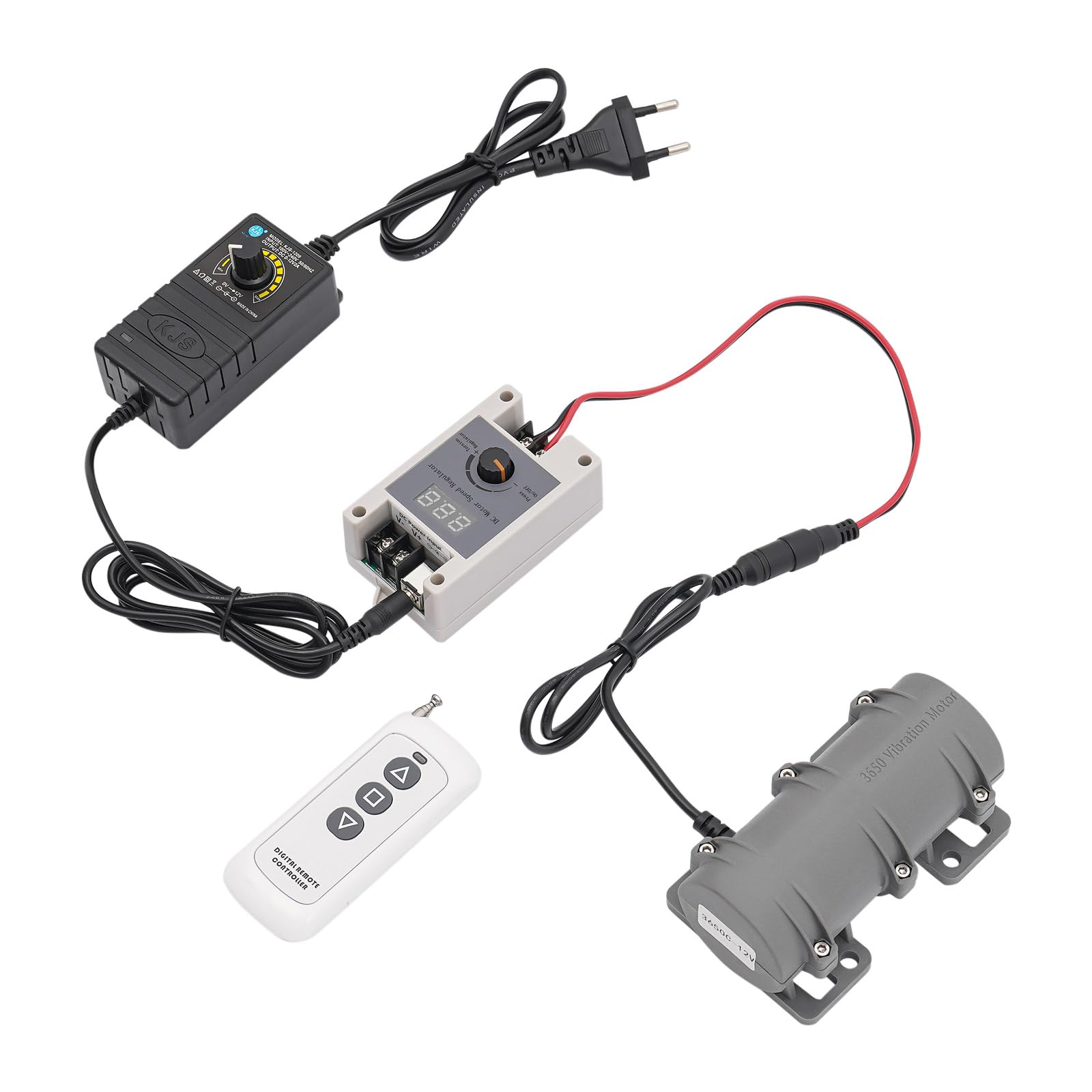 Betonrüttler Vibrationsmotor, 12V Elektromotor Regelbar mit Drehzahlregler, 800RPM Vibration Motor, 8W Gleichstrommotor Mehrzweckmotor für Rütteltisch Vibrationsrinne Vibrationssieb