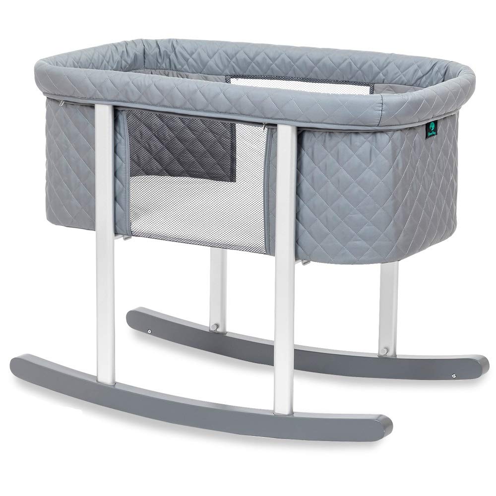 grey bassinet