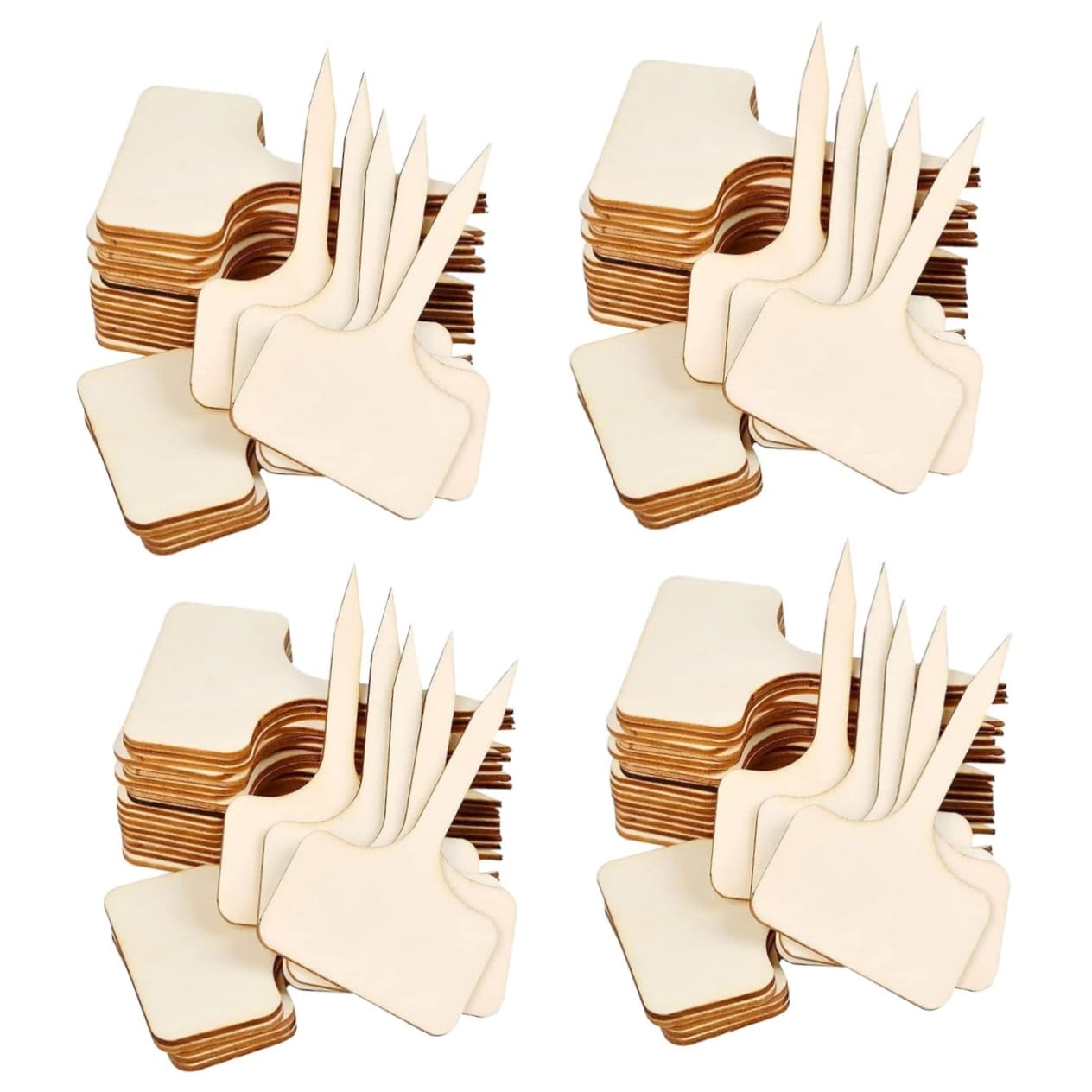 VICASKY 4sets Funny Plant Signs Wooden Labels Tags Garden Decor Creative Plant Markers 20pcs*4