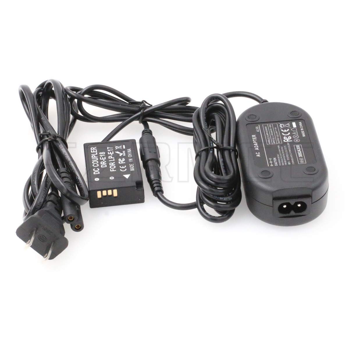 SZRMCC Adaptador de CA con acoplador de CC DR-E18 LP-E17 Batería simulada para Canon EOS 750D T6i 760D T6S 800D X9i 200D 250D 77D X8i
