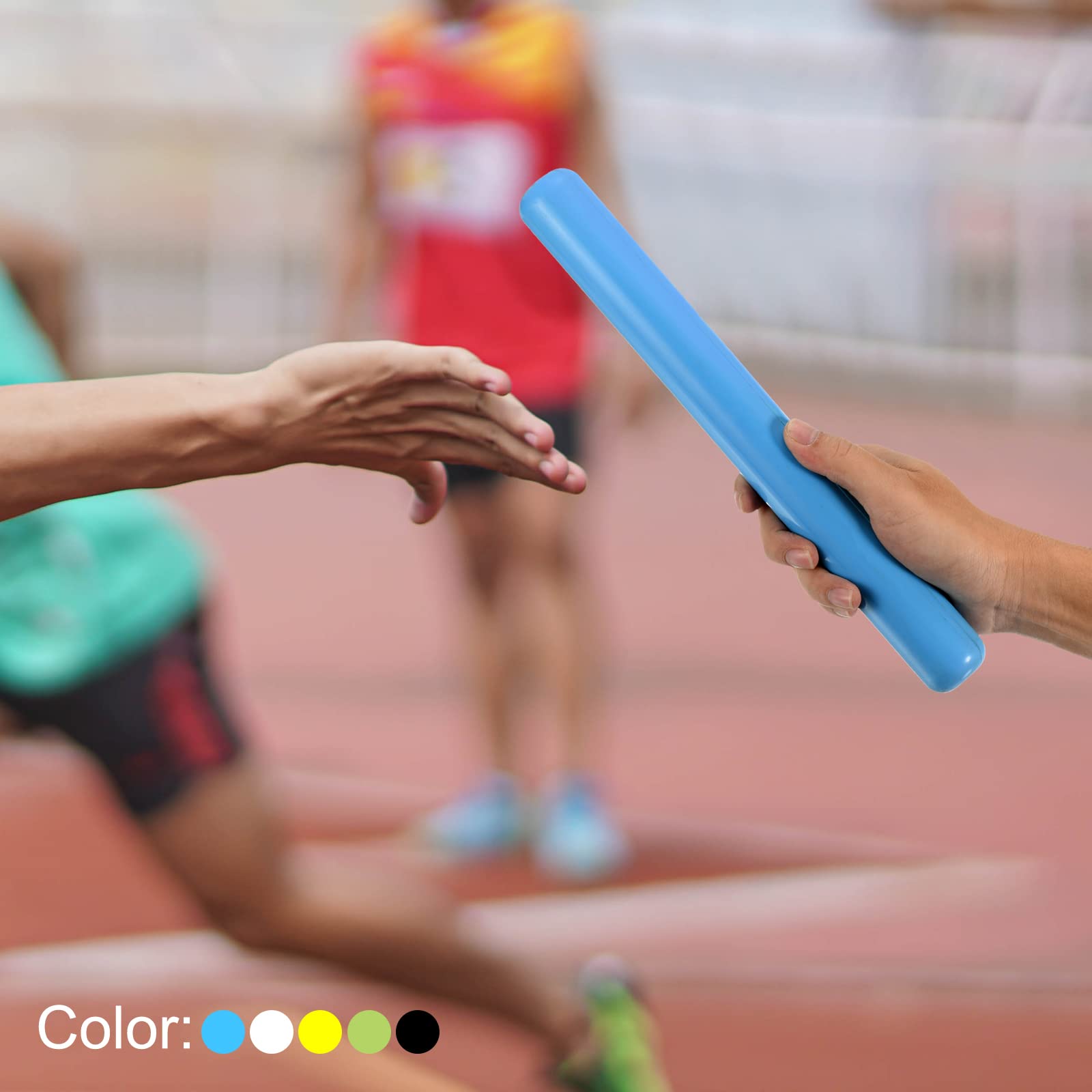 PATIKIL Bâton de course pour junior, tube en plastique, bâton de course pour athlétisme en plein air, outil de jeu de sport