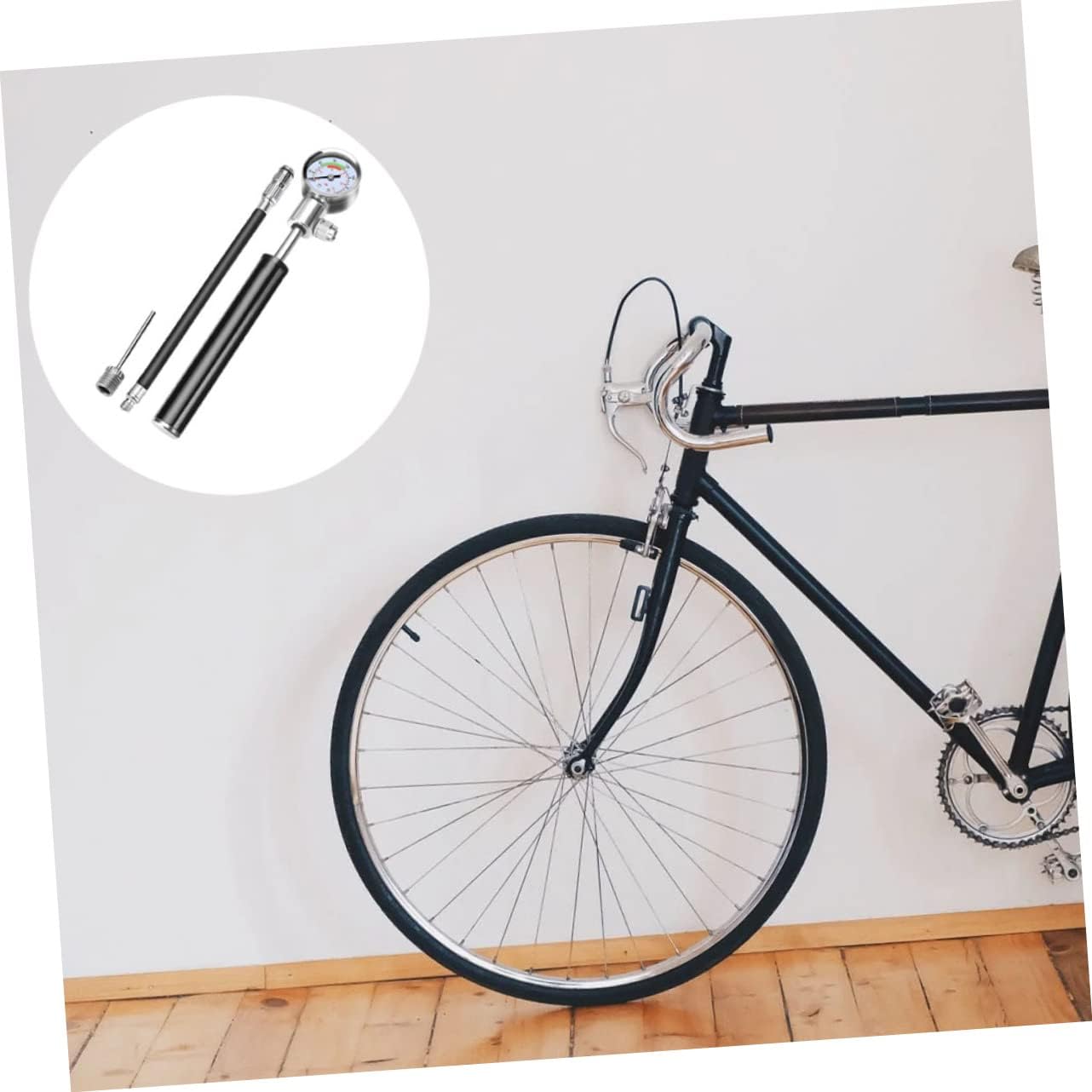 Portable Bike Pump Gauge Compatible Lightweight Hand Pump for Bicycles Accessories
