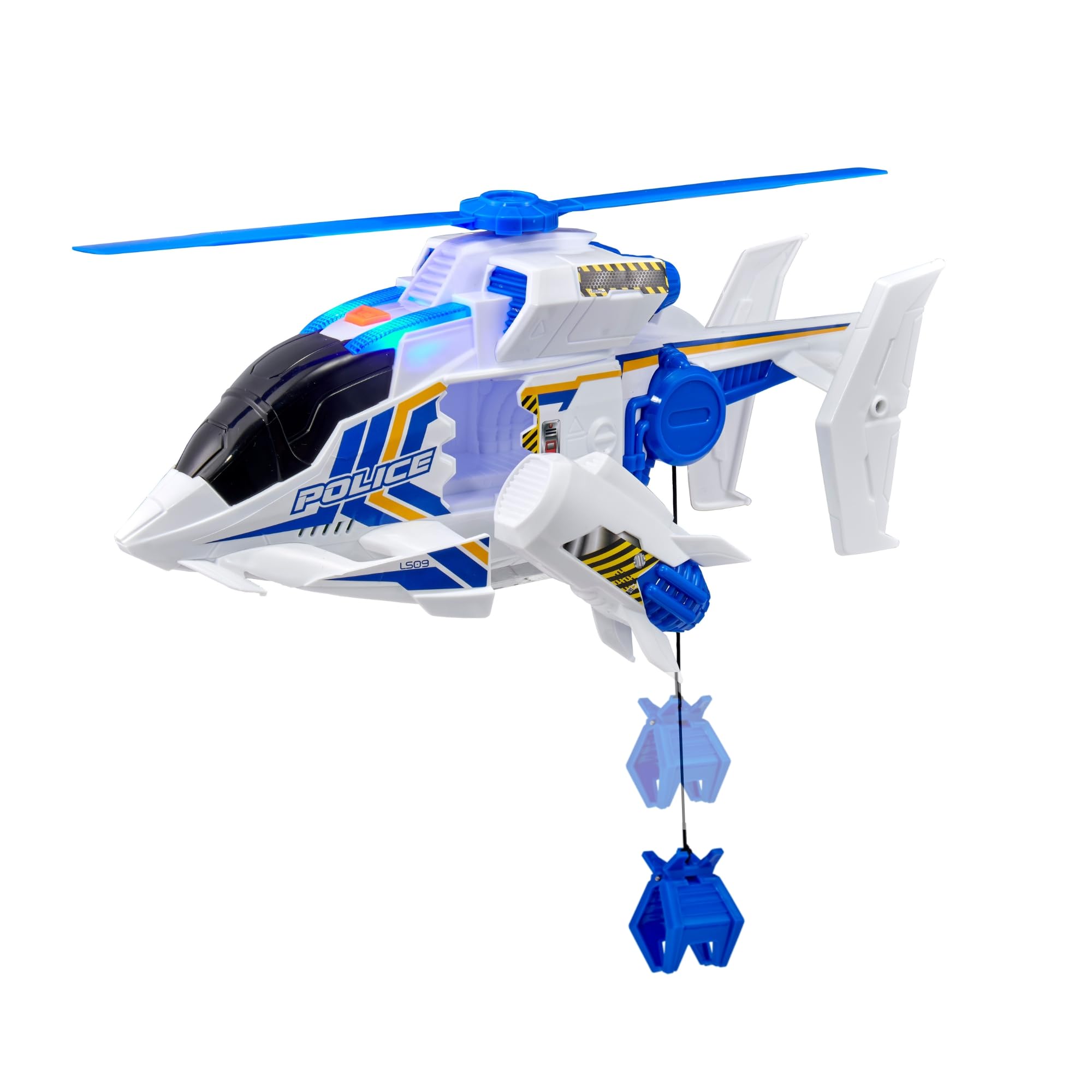 Teamsterz Mean Machine Helicóptero | Helicóptero de Servicio de Emergencia Policía con luces y sonidos realistas | 3+ Unisex Kids