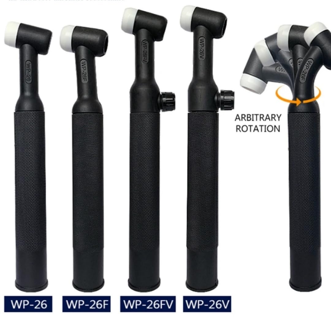 Torcia per saldatura TIG con corpo flessibile raffreddato ad aria con valvola per saldatura, parti per torcia di saldatura TIG WP-26 WP-26F WP-26V WP-26P WP-26FV SR-26FV TIG QIANGHAN (WP26)