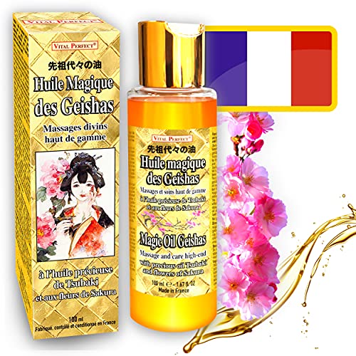 Huile de massage naturelle soins du corps détente fleurs de Sakura