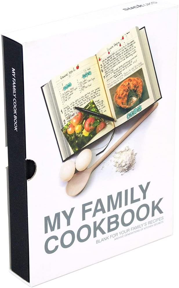 Suck UK Recipe Book For Own Recipes | Cook Books Blank | Blank Recipe Book | My Family Cookbook | Cooking Food Recipes | Write Your Own Journal | Hardcover DIY Cookbook | Chefs Secret Journal | Black