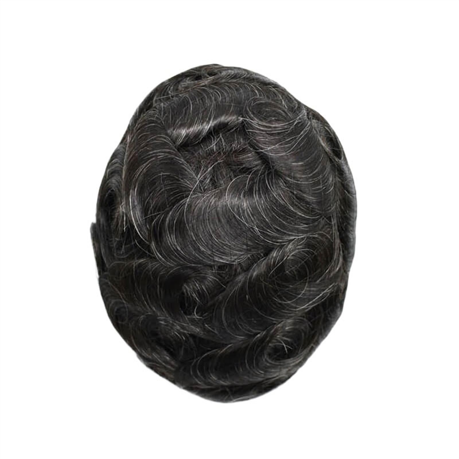 Treski dla mężczyzn 0,03 mm ultracienka skóra męskie tuupety męskie proteza kapilarna remy ludzkie włosy naturalne męskie peruki protese capilar masculina Hairpiece dla mężczyzn (1B10#)