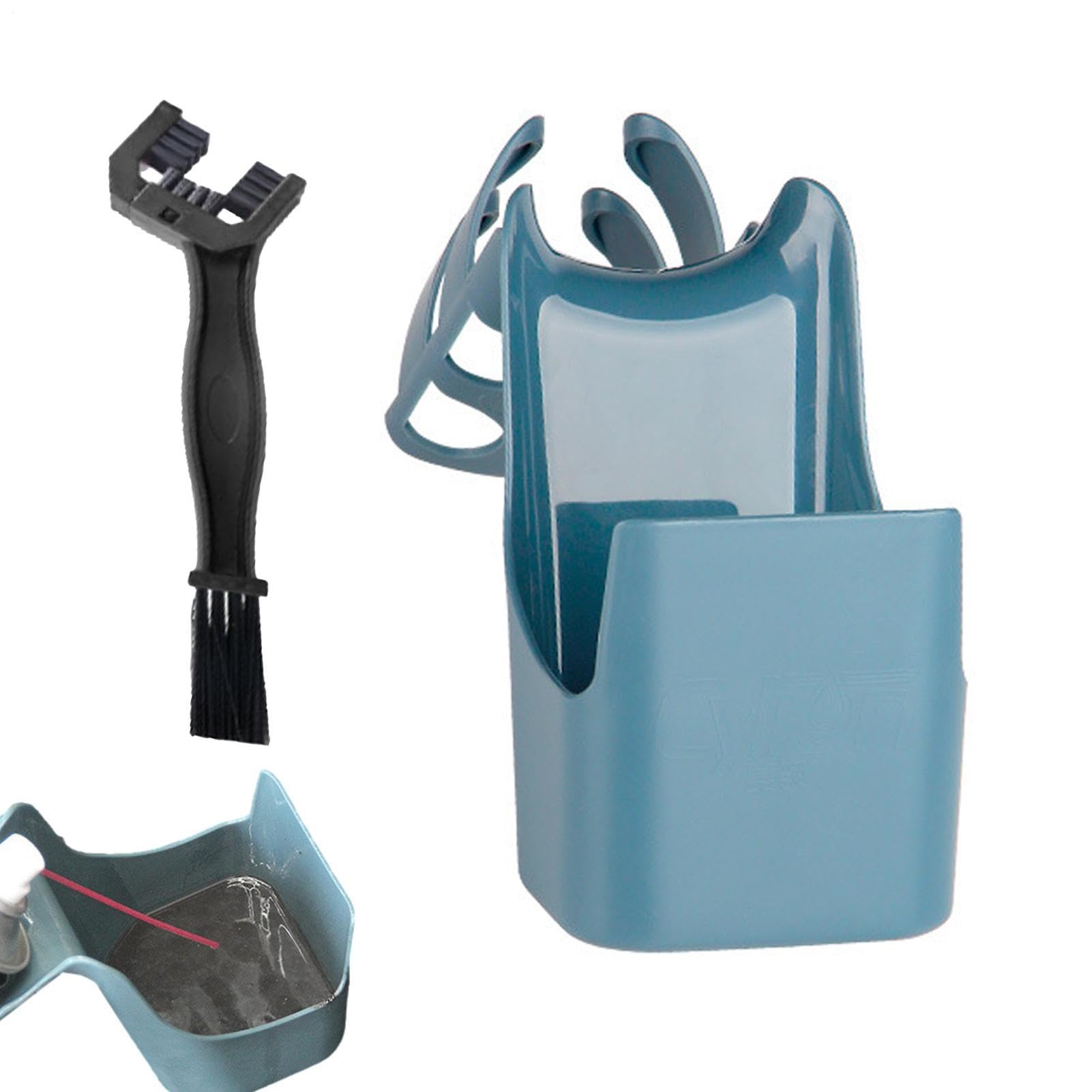 Motorcycle Chain Oil Storage Box, Motorcycle Chain Cleaning Oil Tool, With Splashproof Tool And Cleaning Brush, Chains Cleanings Agent Chains Oisl Anti-spray Tools