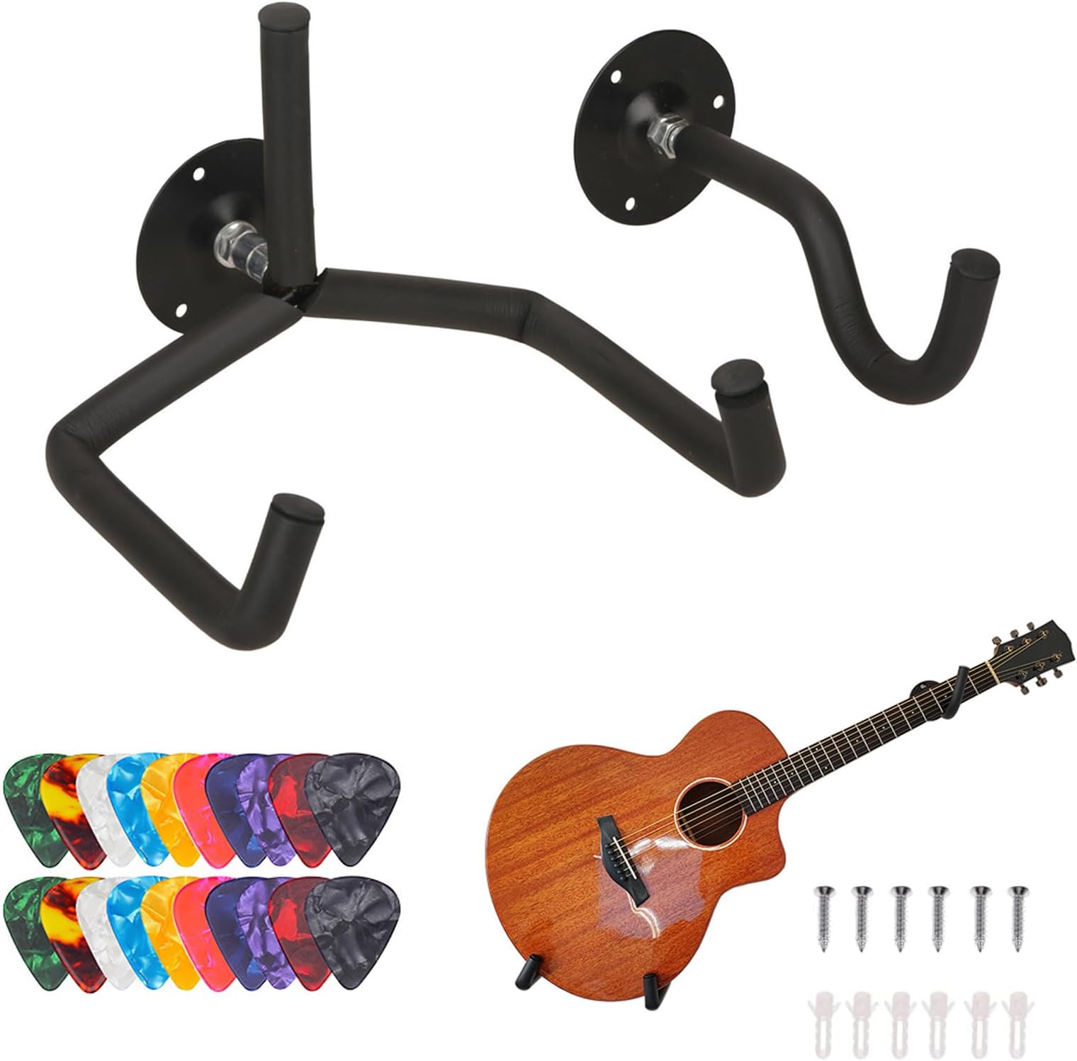 Gitarrenhalter, Auto Lock Gitarren Wandhalterung für Violine, Ukulele