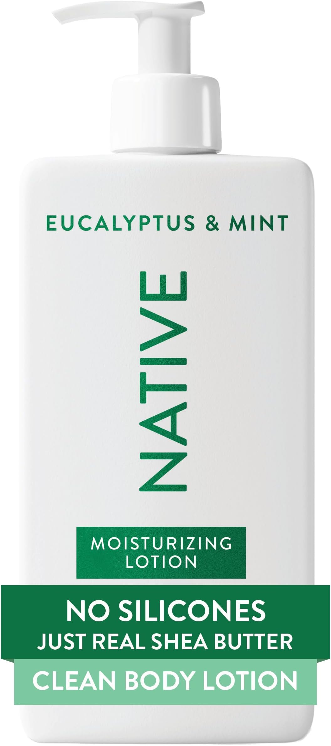 Body Lotion, Eucalyptus & Mint, 48-Hour Hydration for Dry & Sensitive Skin, Made with Plant-Based Moisturizers like Shea Butter, Silicone & Paraben Free, 16.5 fl oz