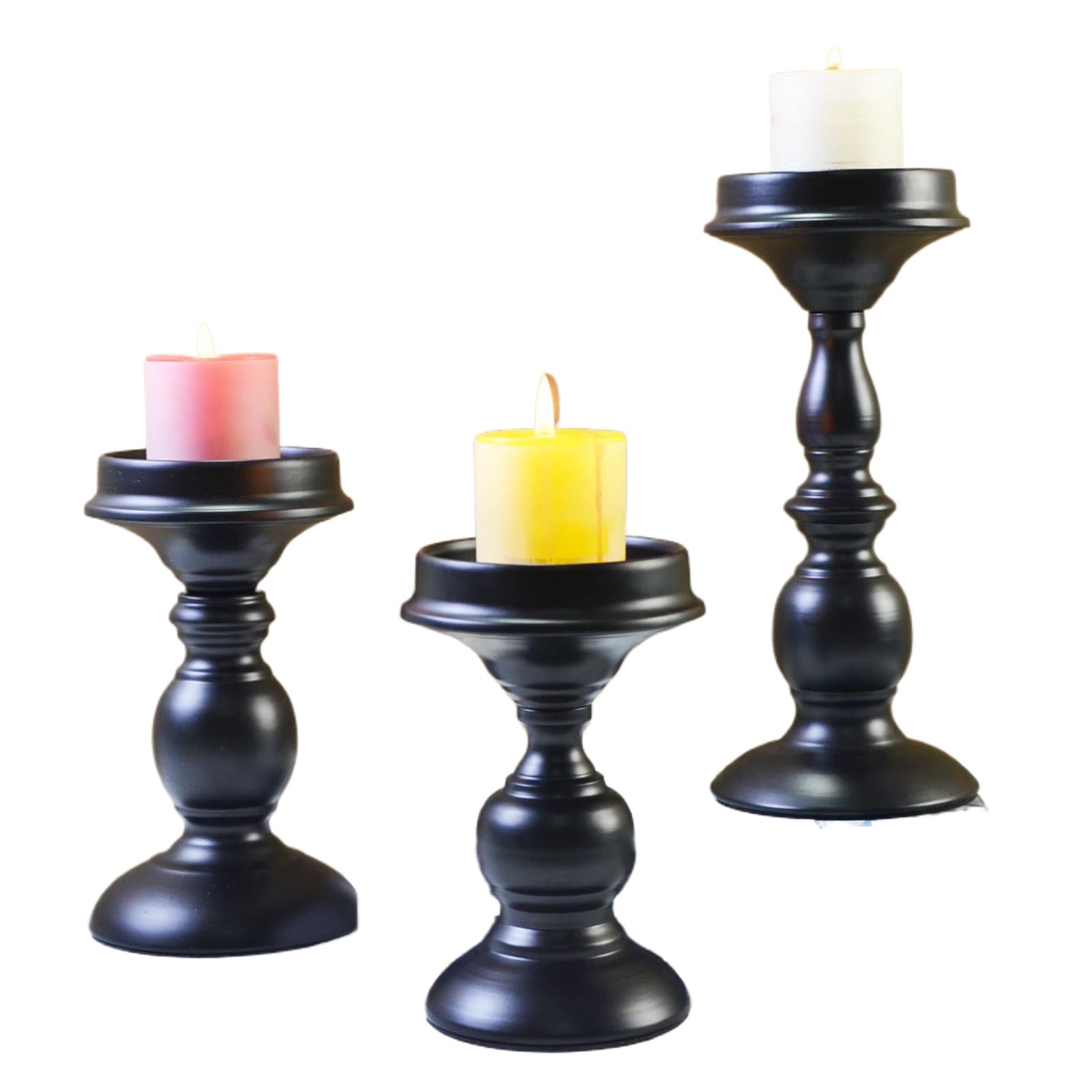 Halloween Kerzenständer Schwarzer Kerzenhalter Für Spitzkerzen | 3-teiliges Set Halloween Tischdekoration Für Kamin Abendessen Raum