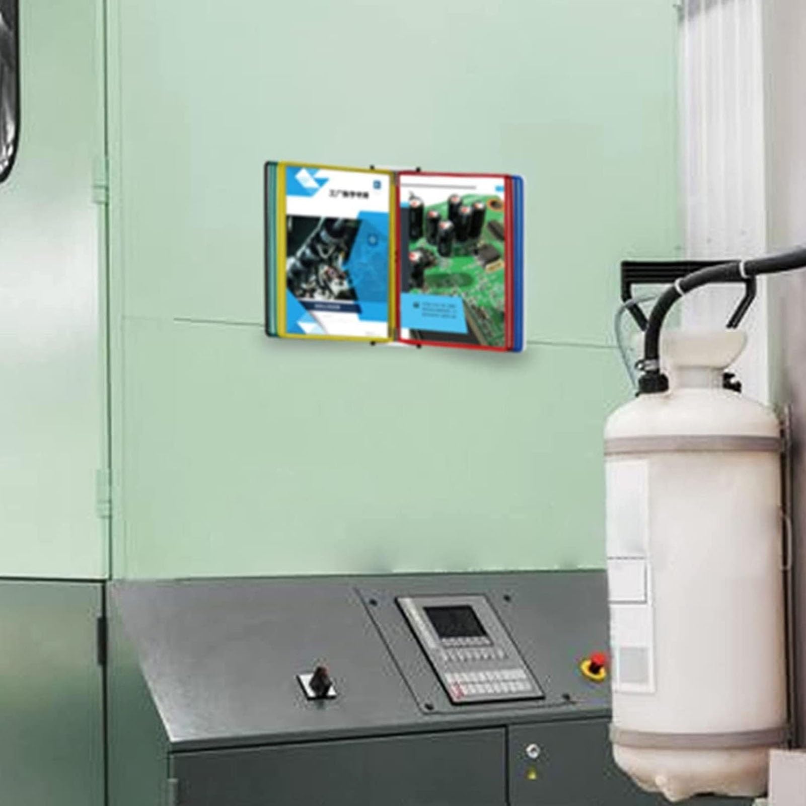 cartelline a più pagine, 10 tasche espositive, formato lettera, metallo PVC resistente for esposizione in ufficio/casa e archiviazione di documenti A4