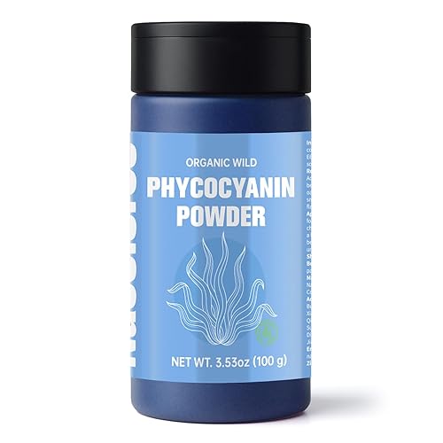Polvo orgánico de ficocianina  Extracto de espirulina azul 100% vegano, colorante alimentario luminoso natural y polvo de proteína vegetal para