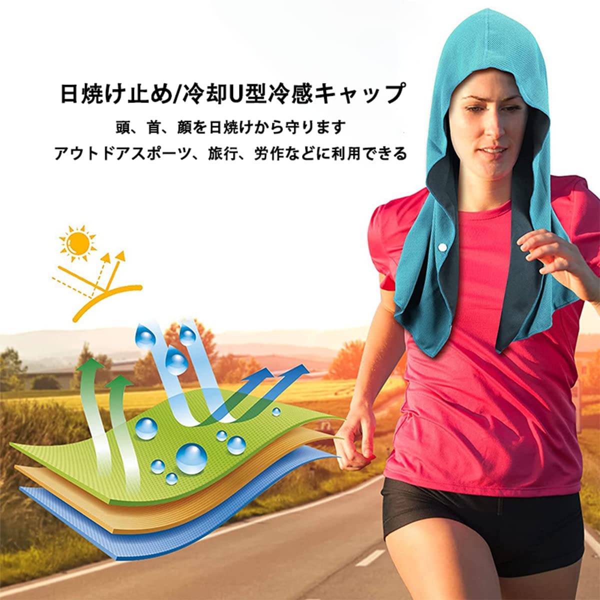 Amazon|Lanito 冷感バンダナ クールタオル 速乾タオル 65×30cm Amazon|Lanito 冷感バンダナ クールタオル 速乾タオル 65×30cm