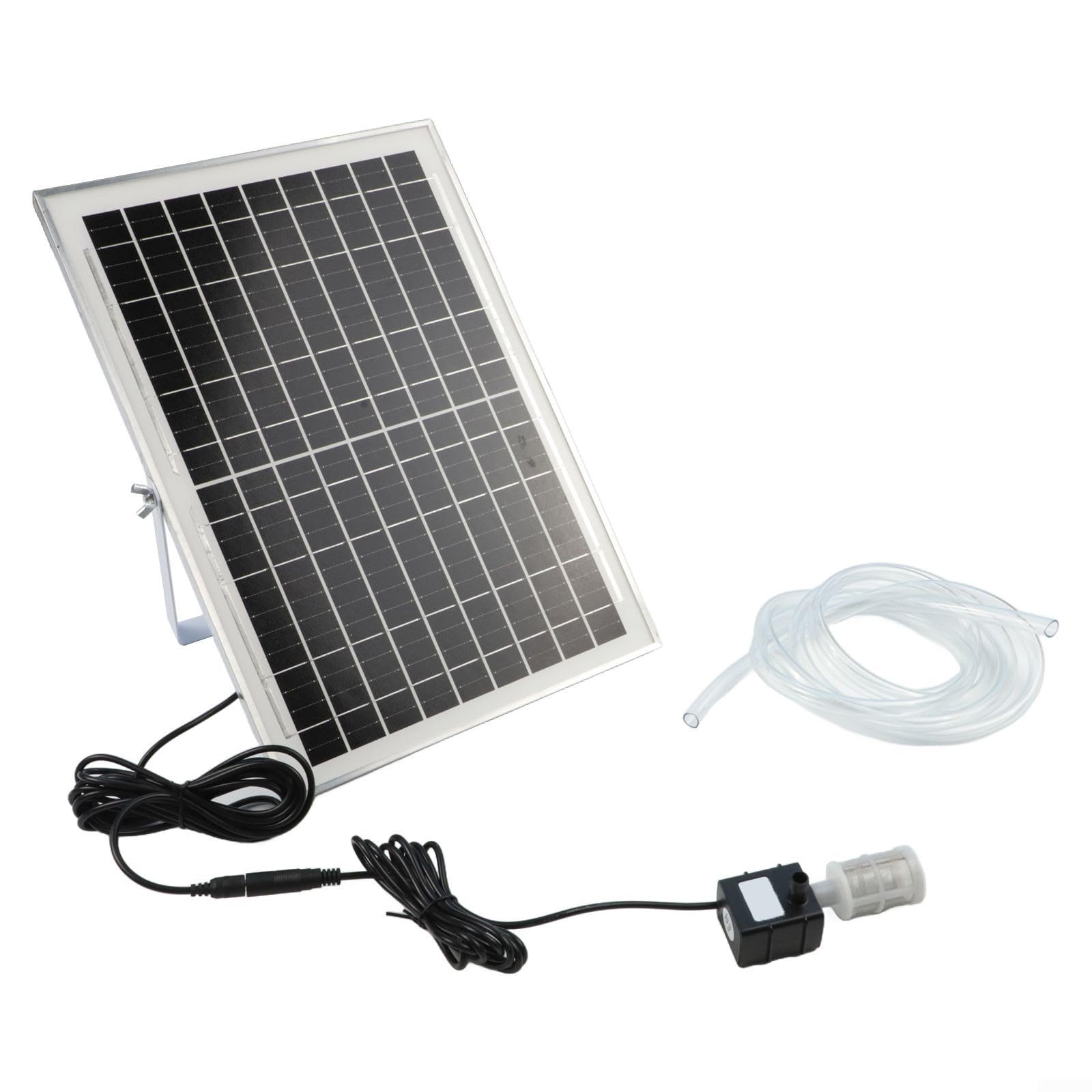 Kit solare per laghetto con pannello policristallino, fontana sommergibile per la circolazione dell'acqua del giardino, sistema aeratore per acquari e filtro per acquari esterni