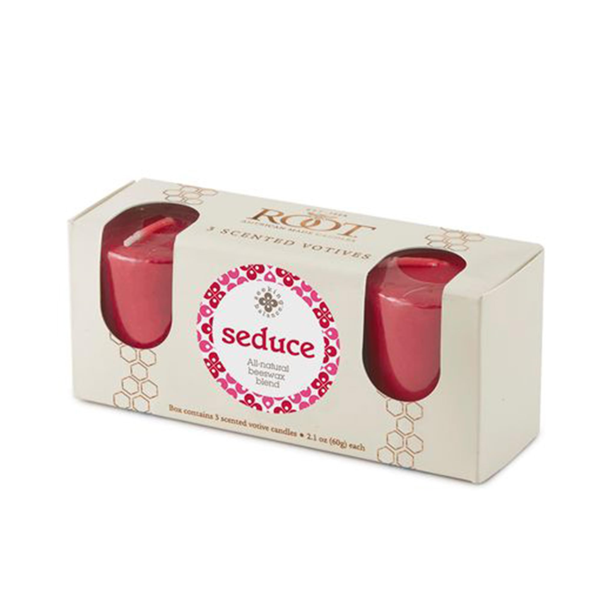 Root Candles Scented Votive Candles Seeking Balance® 20-Hour Spa Aromatherapy Candles, 3-Count, Seduce: Patchouli & Anise