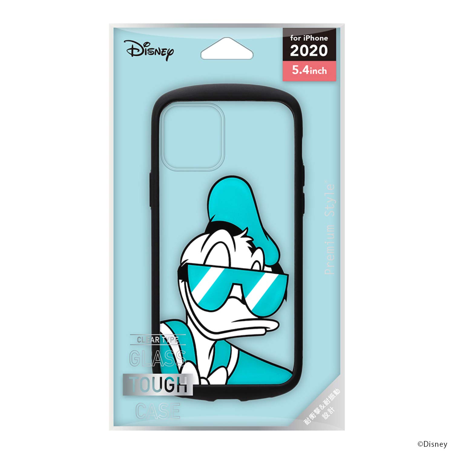 Premium Style iPhone 12 mini用 ガラスタフケース ドナルドダック PG-DGT20F03DND