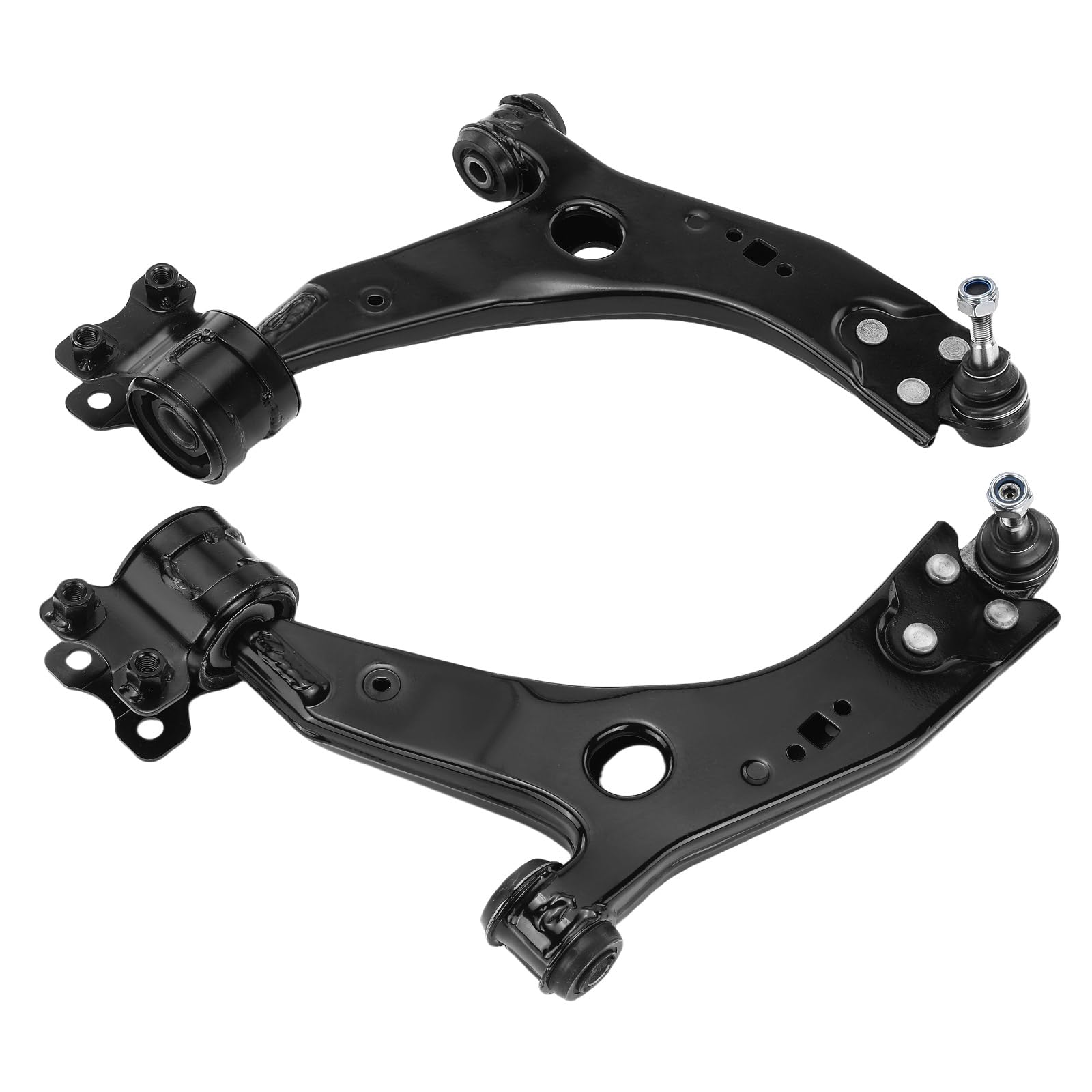 Frankberg 2x Brazo transversal Brazo de eje Delantero izquierdo derecho Abajo Compatible con Focus II Turnier DA DS FFS Focus II DA DP HCP V50 545 Focus C-Max DM2 C30 533 Replace# 1234371