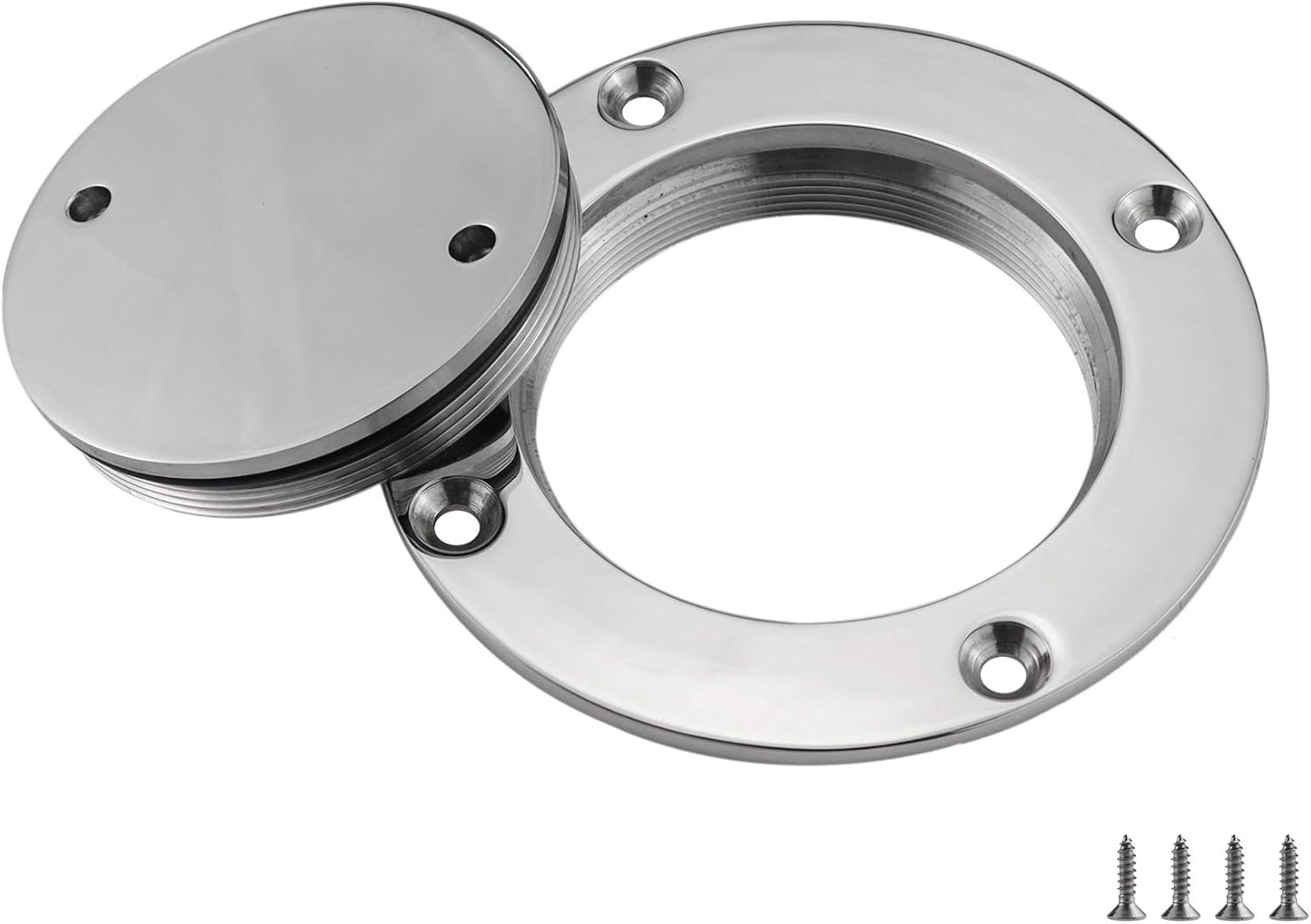 NRC&XRC Stainless Steel 316 Marine Boat Inspection Hatch Deck Plate Size 3in or 4in W/Screws