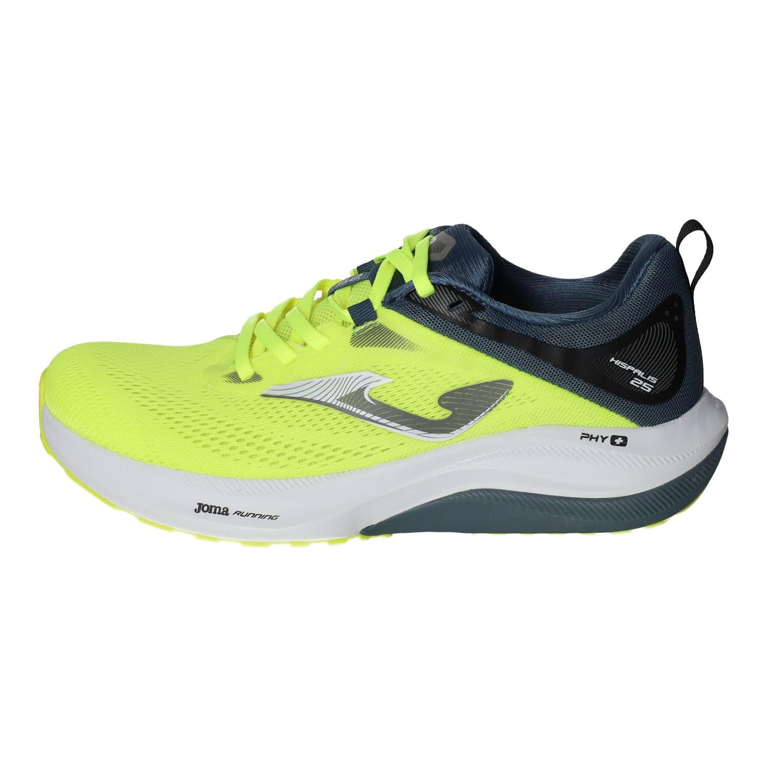 Joma RHISPW2609 Calzado Running Amarillo flúor con Mesh Transpirable, Cordones, Drop 10 mm y Suela Resistente Hombre Deportivos Amarillo Fluor 45