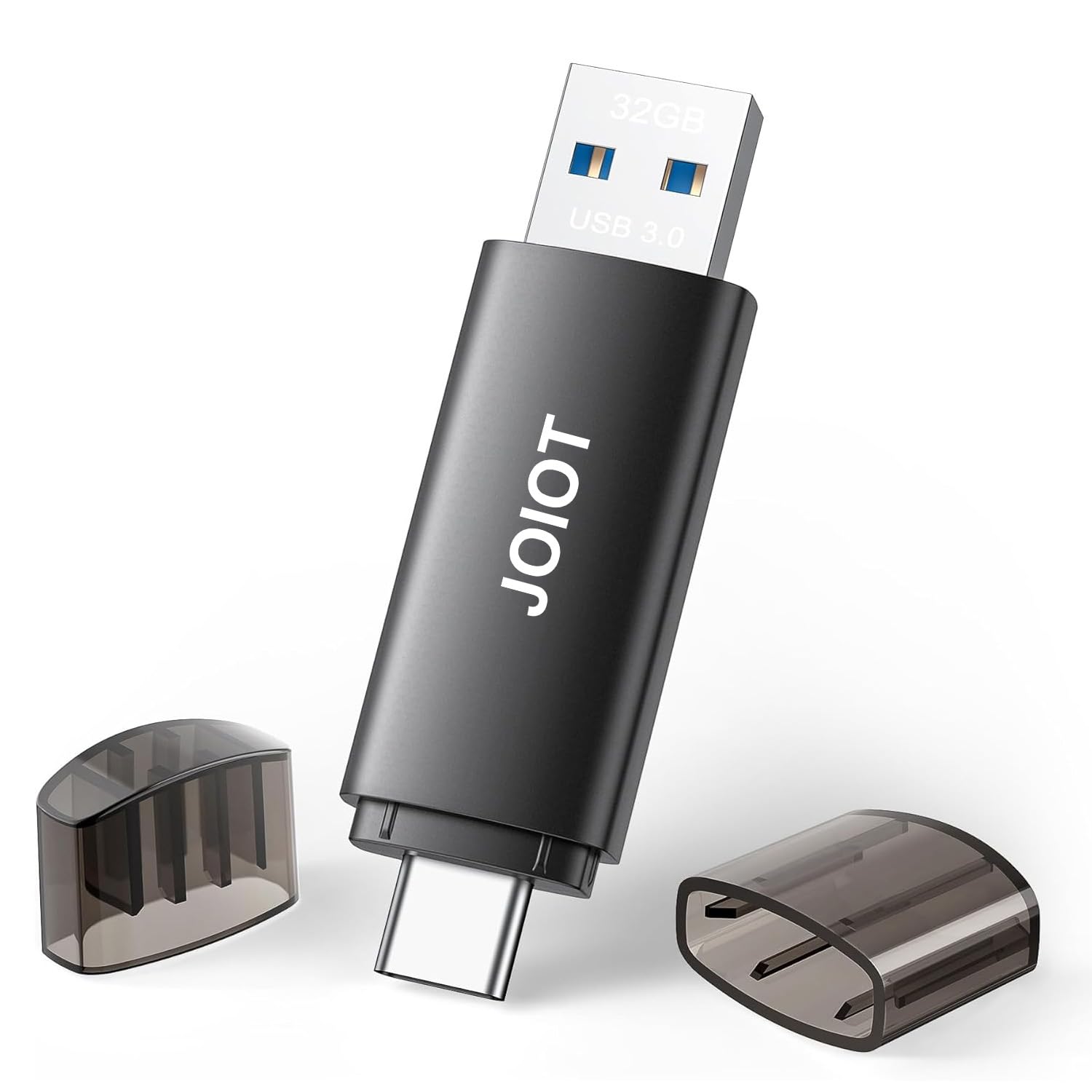 JOIOT Chiavetta USB 32 GB 3.0 Chiavetta USB C Pennetta Pen Drive Doppia Interfaccia 2 in 1 OTG Memoria Stick Drive per Smartphone PC Android l'Archiviazione dei Dati Nero