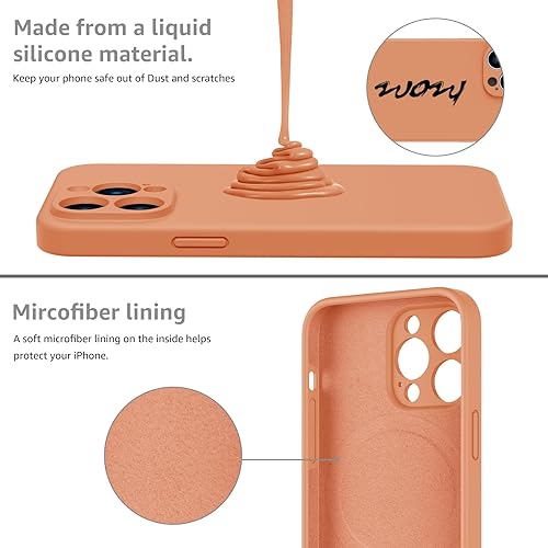 Miniatura 10 de MCFANCE Magsafe - Funda magnética de silicona para iPhone 14 Pro, funda de silicona con forro de microfibra para iPhone 14 Pro de 6.1 pulgadas 2022,