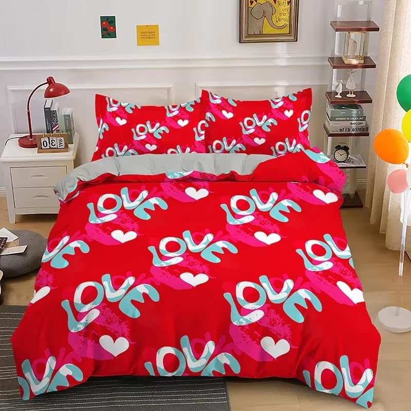 Housse de couette en microfibre douce anti-plis pour lit une personne