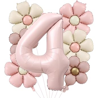 DazzJoy Geburtstagsdeko 4 Jahre M dchen mit G nsebl mchen Folienballon Luftballon 4. Geburtstag M dchen Luftballons Geburtstag 4 Jahre M dchene Helium Ballon 4 Rosa f r Kindergeburtstag Deko
