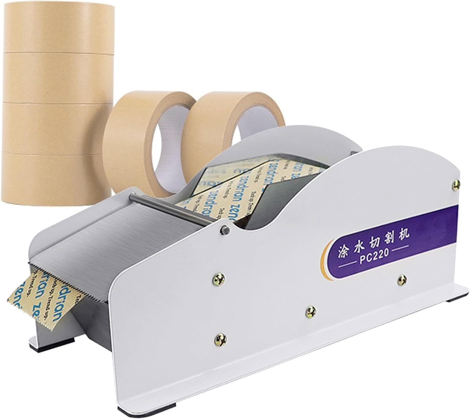 Stainless Steel Water Activated Tape Dispenser, Kraft Paper Tape Dispenser, for Packing Tape for Carton and Box Sealing