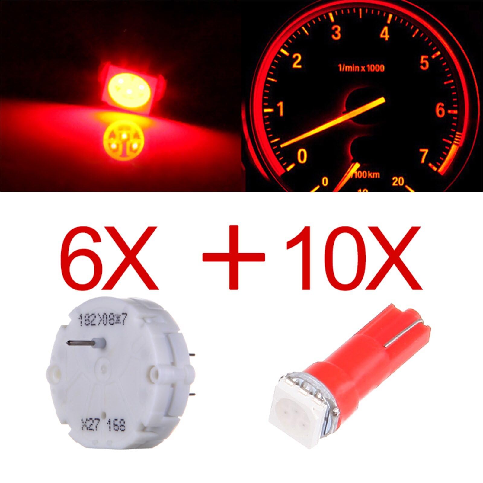 ECCPP T5-1-5050-SMD-Red X27 White Stepper Motor 17, 18, 27, 37, 58, 70, 73, 74, 79, 85, 86, 206, 207, 286, 306, 307, 308, 406, 407 2721