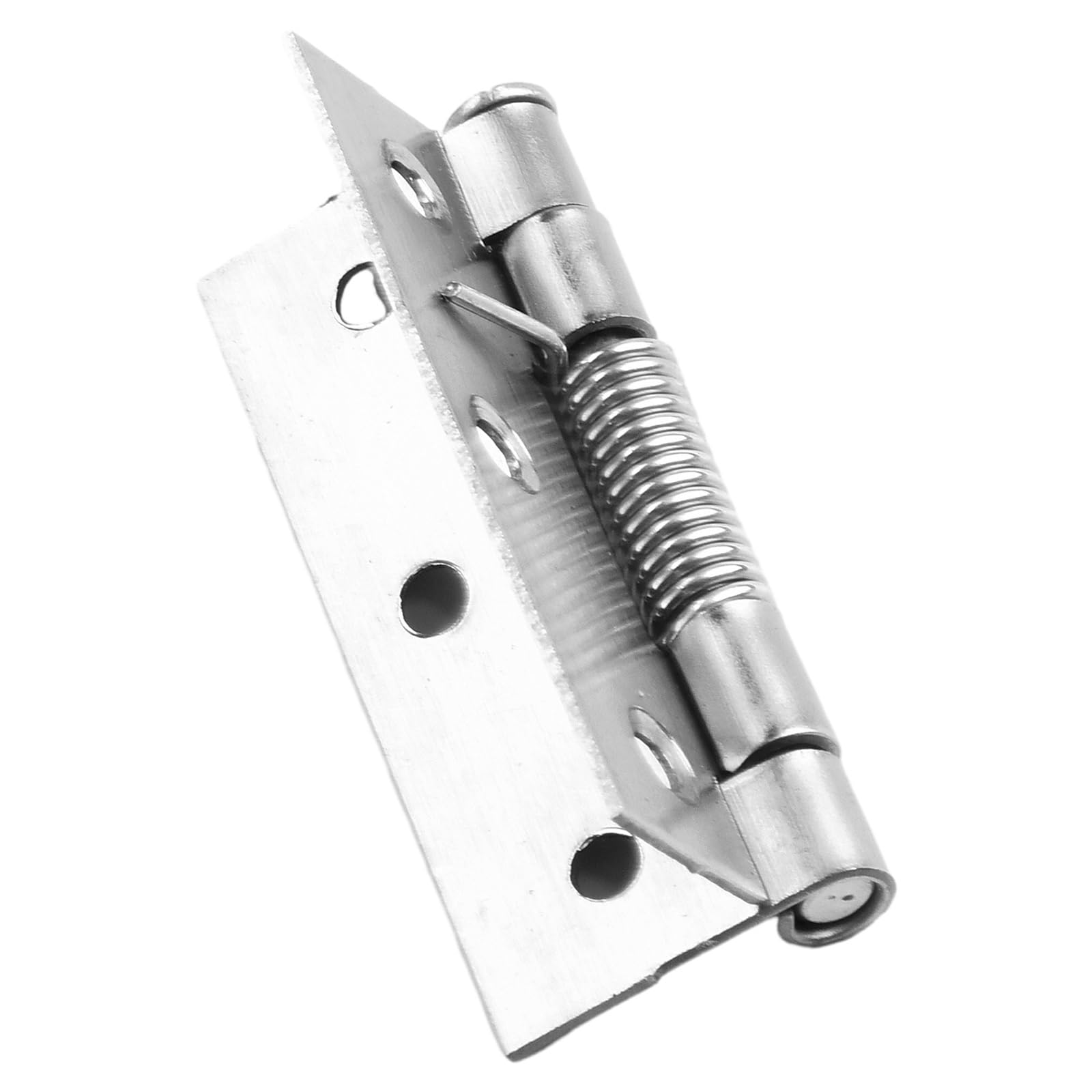 Buiioqyur One Color 2Pcs Self Closing Spring Door Hinge Stainless Steel Hardware For Cabinets Jewelry Boxes 2/3/4Inch Furniture Repair Hardware(4Inch)