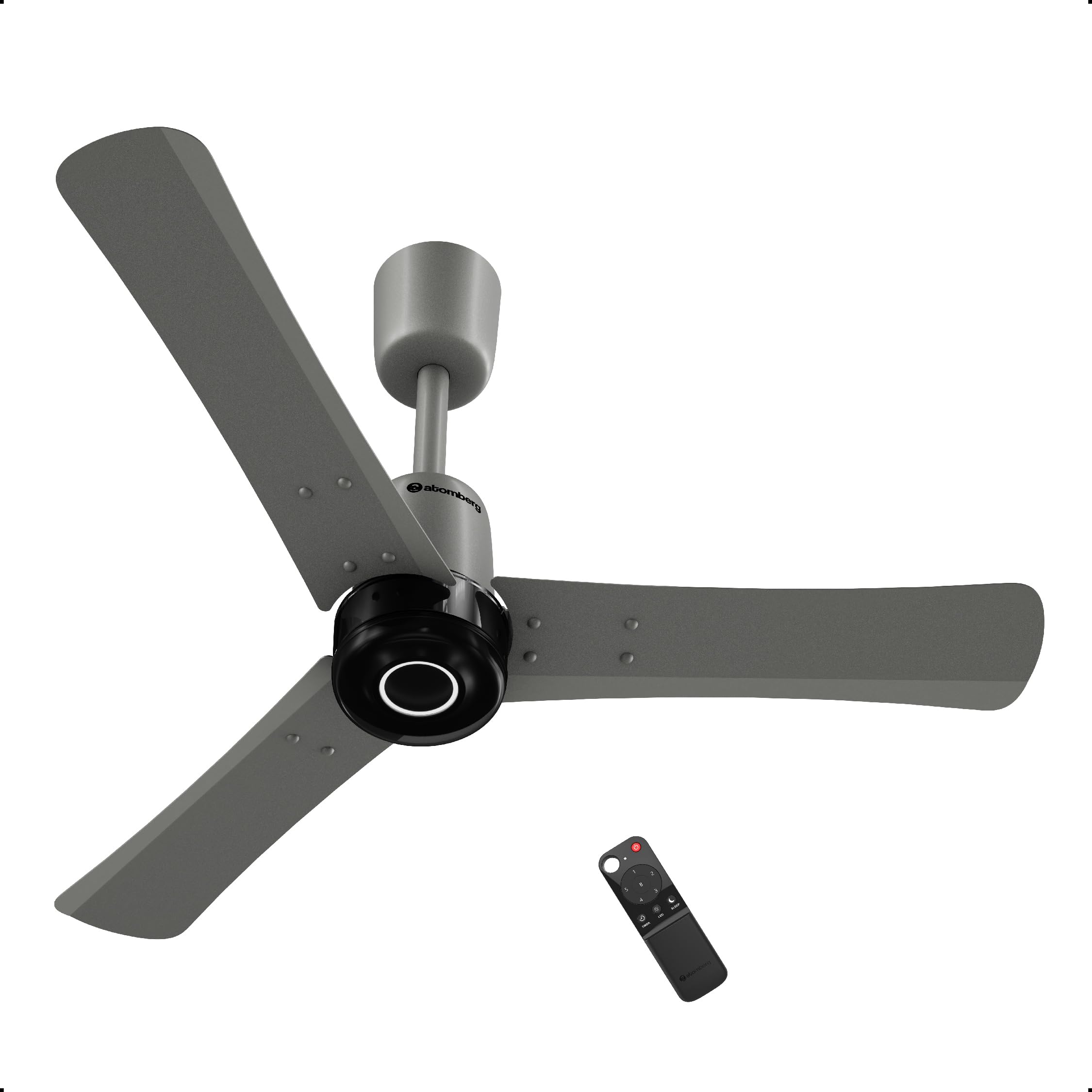 atomberg Renesa Elite Smart 900mm BLDC Ceiling Fan with Remote Control | BEE 5 star | High Air Delivery with Moonbeam LED Light | New Sleek Design | Newly Launched | 5 Year Warranty | Sand Grey
