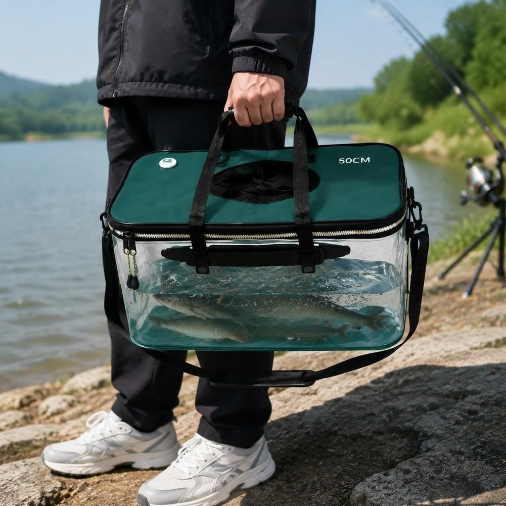 Faltbares Aquarium, 50 cm, mit Sauerstoffpumpe, tragbar (45 cm)