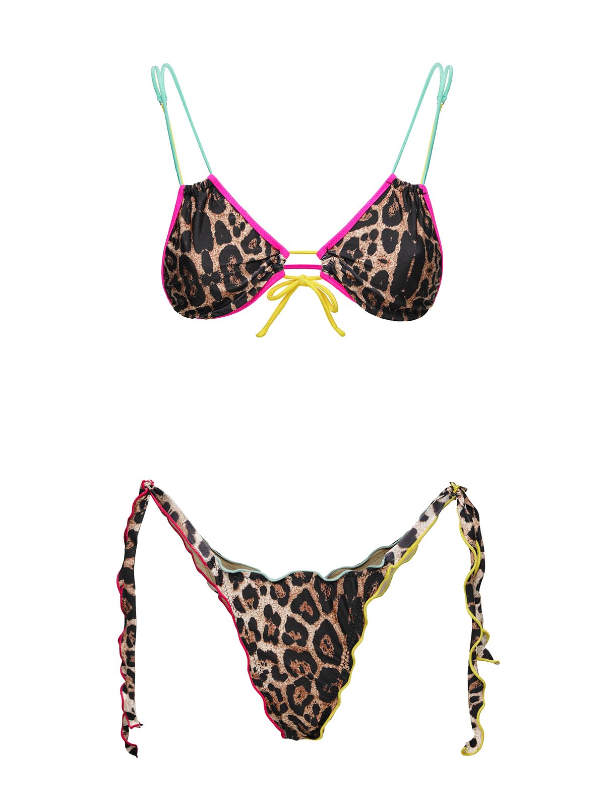 F**K Bikini Donna Triangolo con Slip Regolabile Fantasia SW0120-X02