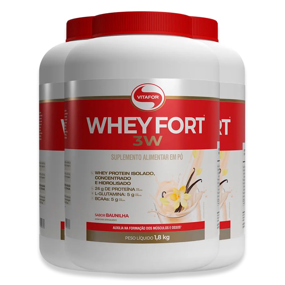 Achadinho! Kit 3 Whey Fort 3W Vitafor Baunilha 1800g Vitaminas & Suplementos 2 Achadinho! Kit 3 Whey Fort 3W Vitafor Baunilha 1800g baixou o preço? Baixou foi tudo! Veja ofertas e cupons de desconto disponíveis agora! 2