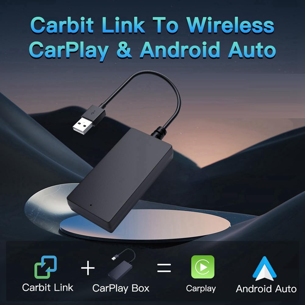 Collegamento Carbit Plug And Play A Wireless CarPlay Android Auto Box Navigazione per Auto Interconnessione di Macchine per Auto Intelligenti