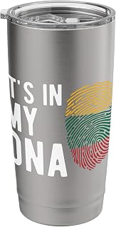 It's in my DNA Lithuania Flag Lithuanian Gift Stainless Steel Insulated Tumbler