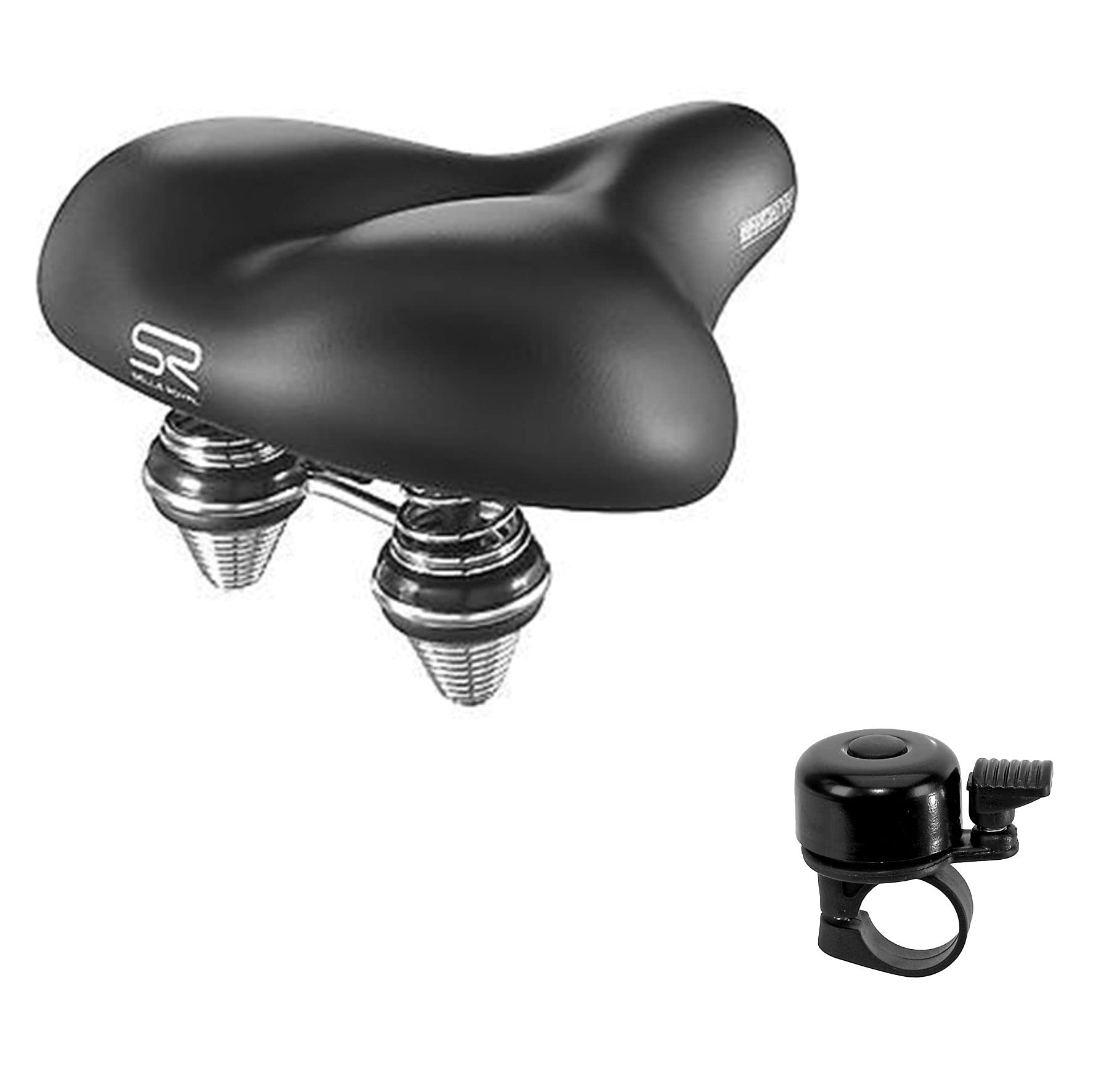 Selle Royal Manhattan Gel Fahrradsattel Unisex Fahrrad Sattel Gelsattel inkl. Fahrradklingel