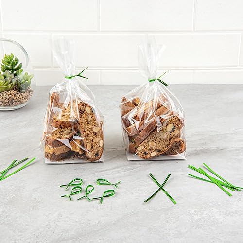 Vista 12 de Restaurantware Bag Tek - Lazos giratorios de 4 pulgadas para bolsas de golosinas, 500 lazos duraderos para bolsas de café, alambre de metal flexible