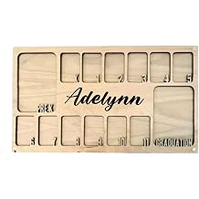 2026 Personalized School Picture Frame Pre-K to 12 - School Years Picture Frame k-12, Graduation Picture Frames for Wall Hanging, k-12 Photo Frame Graduation Gift, Custom Name For Wooden Photo Frame Beige