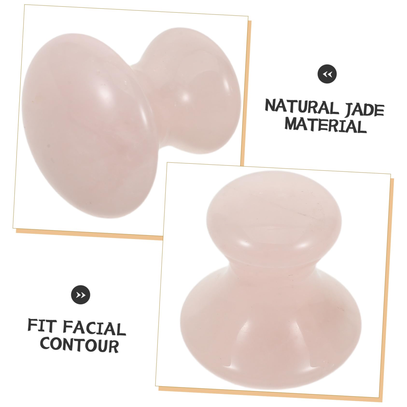 PLAFOPE 3pezzi Rullo di Pietra per Massaggio Viso Strumento Gua Sha Forma di Fungo Massaggiatore Facciale in Cristallo per Spa di Sé