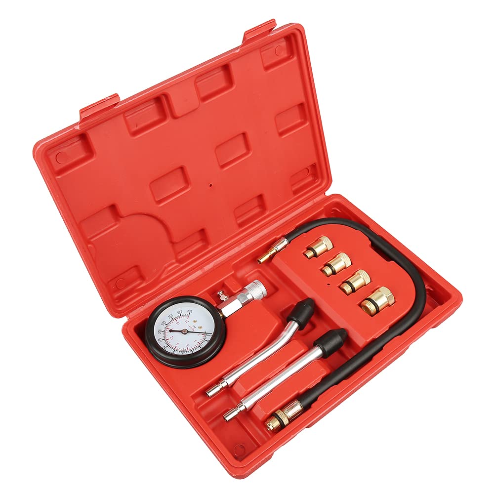 Testeur de Compression de Cylindre de Moteur Essence Diesel, Compressiometre Essence et Diesel Compressiometre Moteur Testeur de Compression pour Moto,Auto