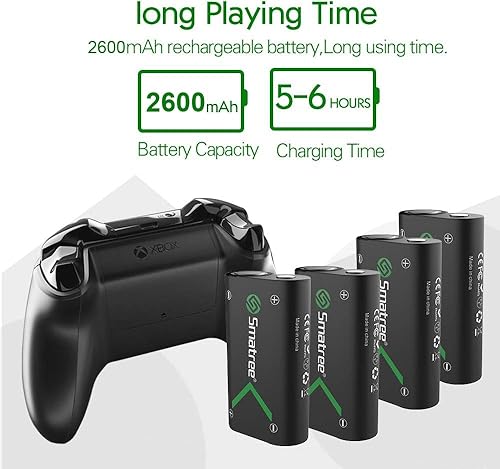 Miniatura 3 de Smatree Xbox One Controller Battery, 4 Pack Rechargeable Battery Compatible with Xbox Series XSXbox OneXbox One SXbox One XXbox One Elite Wireless