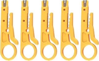Mini Wire Stripper Tool Set - Portable Network Wire Strippers for CAT5, CAT5E, CAT6 DATA CABLE & 3D Printers Pack of 5 Durable Stripping Tools