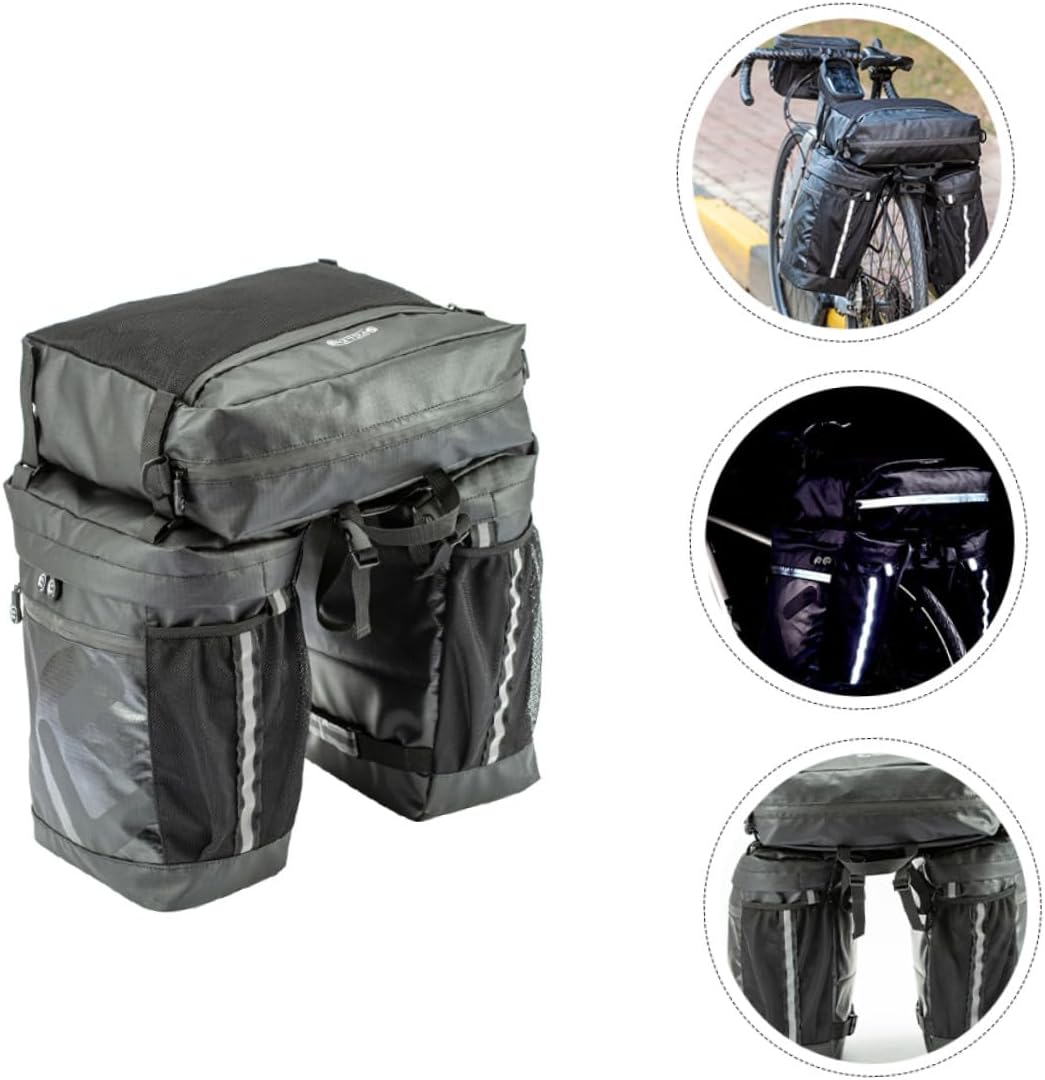 Cycling Rear Seat Shelf Bag 50l Waterproof Bike Pannier Bag 3-in-1 Mountain Bicycle for Long-distance Riding