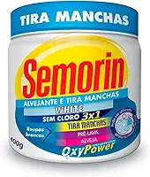Semorin Tira Manchas em Pó 400g Roupas Brancas Alvejante Oxy Power