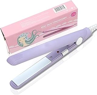 Plancha alisadora de viaje 4 colores 2 en 1 mini alisador de pelo cerámica turmalina placa belleza hierro plano rizador calefacción(púrpura)