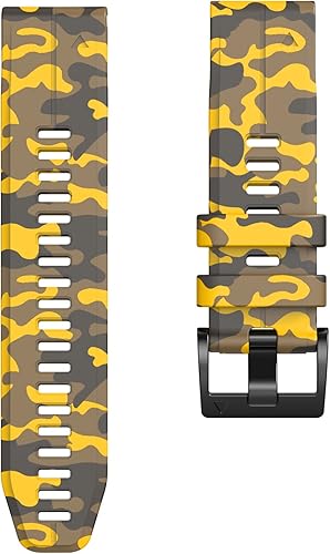 Miniatura 4 de ANCOOL Compatible con Garmin Fenix 6 Bandas, 0.866 pulgadas, repuesto suave para Fenix 5Fenix 6 ProFenix 5 PlusQuatix 6Approach S62, amarillo