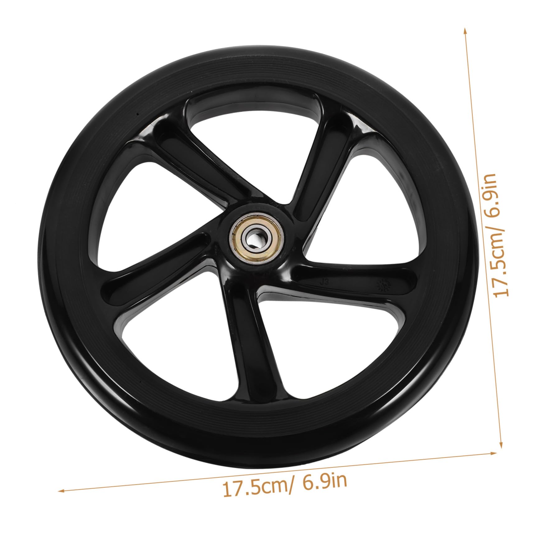Abaodam Ruedas para Scooter Eléctrico 2 Piezas de 175 Mm Ruedas de PU Resistentes Instalación Rápida Adecuadas para Patinete Acrobático Monopatín